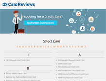 Tablet Screenshot of cardreviews.org
